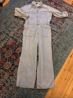 Universal Thread Light Blue Denim Utility Jumpsuit